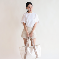 Grace Label Tote Bag (Beige)