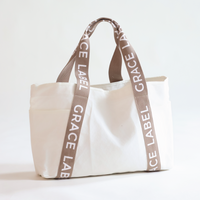 Grace Label Tote Bag (Beige)