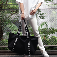 Grace Label Tote Bag (Black)